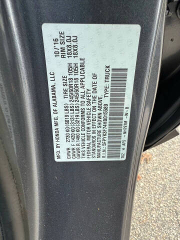 2017 Honda Ridgeline RTL-E