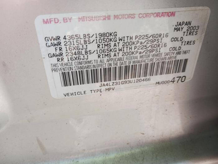 2003 Mitsubishi Outlander LS