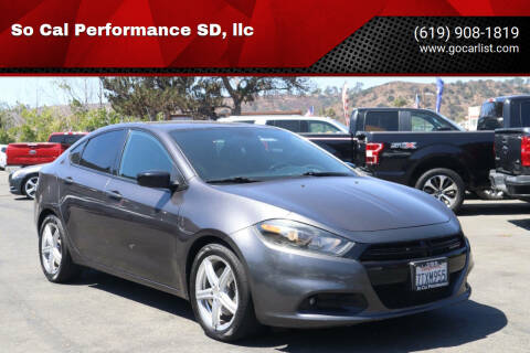 2016 Dodge Dart for sale at So Cal Performance SD, llc in San Diego CA