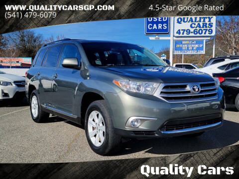2013 Toyota Highlander for sale at Quality Cars in Grants Pass OR