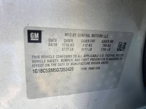 2016 Chevrolet Cruze LS Auto