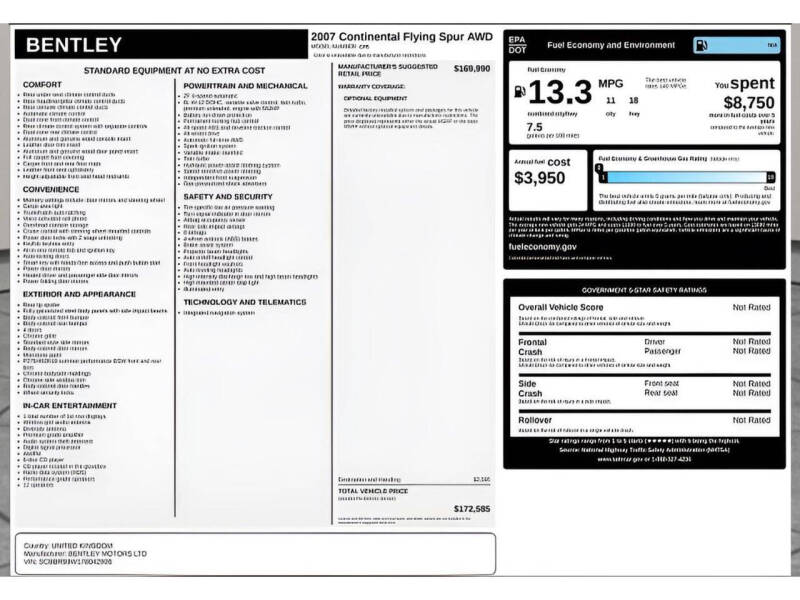 2007 Bentley Continental Flying Spur