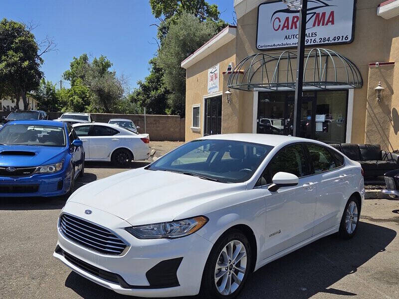 White Platinum Metallic Tri-Coat 2019 Ford Fusion Hybrid SE SE 4dr Sedan 1