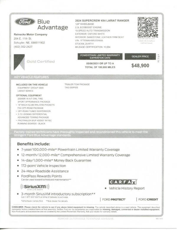 2024 Ford Ranger Lariat