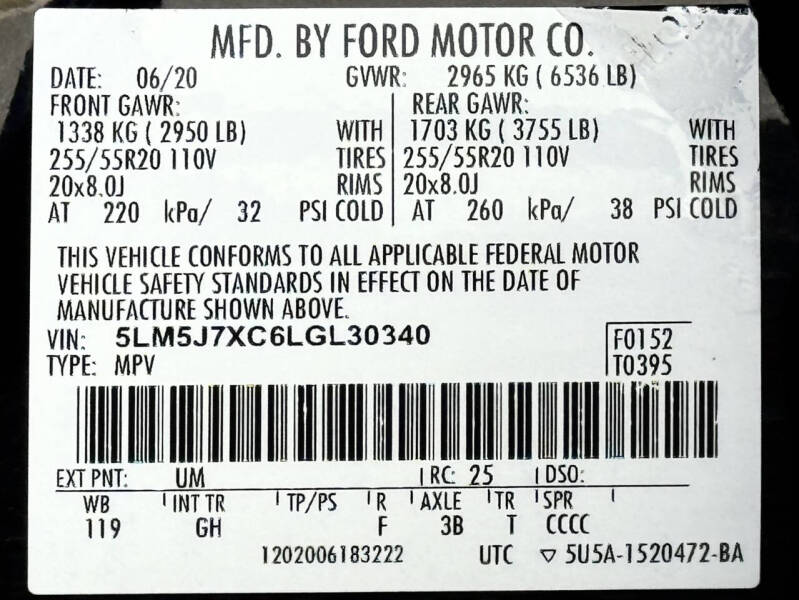 2020 Lincoln Aviator Reserve