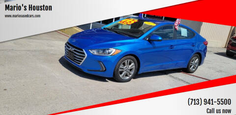 2017 Hyundai Elantra for sale at Mario's Houston in Houston TX