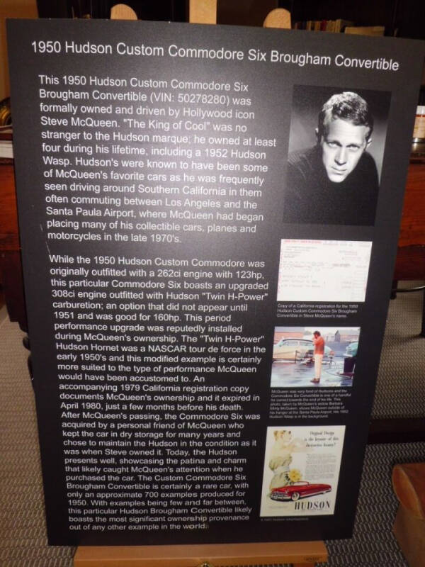 1950 Hudson custom commodore six brougham