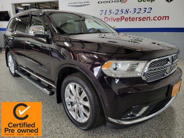2020 Dodge Durango for sale at PETERSEN CHRYSLER DODGE JEEP - Used in Waupaca WI