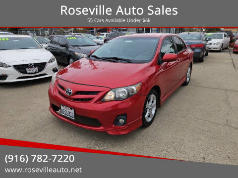 2013 Toyota Corolla for sale at Roseville Auto Sales in Roseville CA