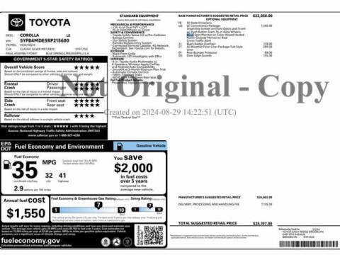 2024 Toyota Corolla LE