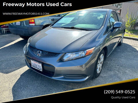 2012 Honda Civic for sale at Freeway Motors Used Cars in Modesto CA