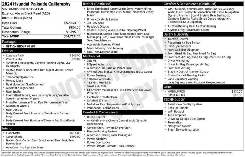 2024 Hyundai Palisade Calligraphy