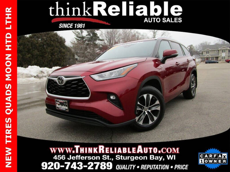 2020 Toyota Highlander for sale at RELIABLE AUTOMOBILE SALES, INC in Sturgeon Bay WI