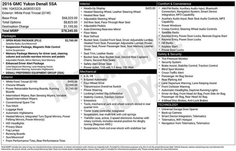 2016 GMC Yukon Denali