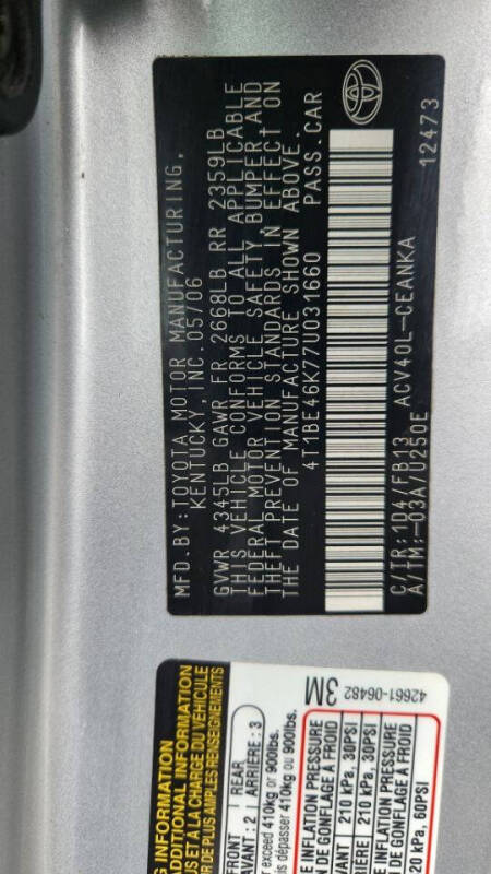 2007 Toyota Camry LE