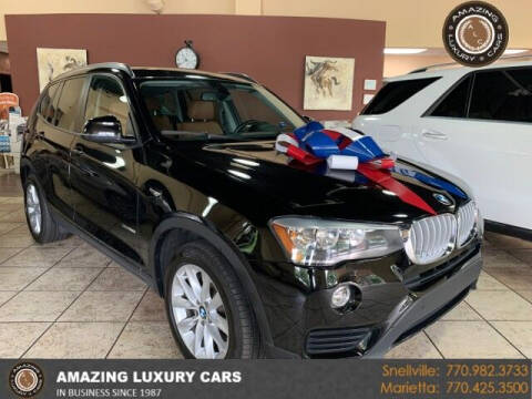2017 BMW X3 for sale at Amazing Luxury Cars in Snellville GA