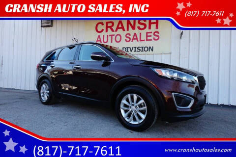 2016 Kia Sorento for sale at CRANSH AUTO SALES, INC in Arlington TX