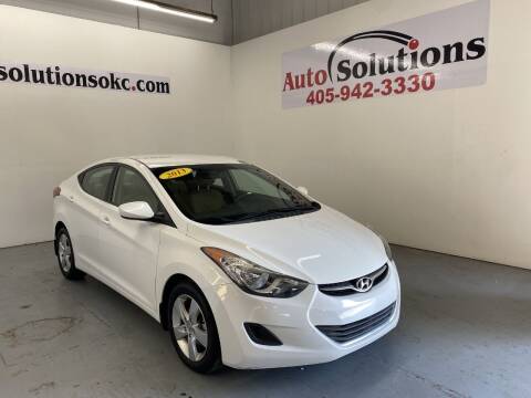2013 Hyundai Elantra for sale at Auto Solutions in Warr Acres OK