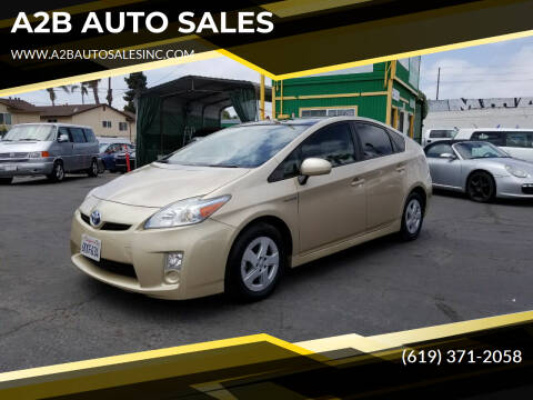 2010 Toyota Prius for sale at A2B AUTO SALES in Chula Vista CA