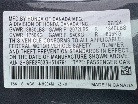 2025 Honda Civic Sport