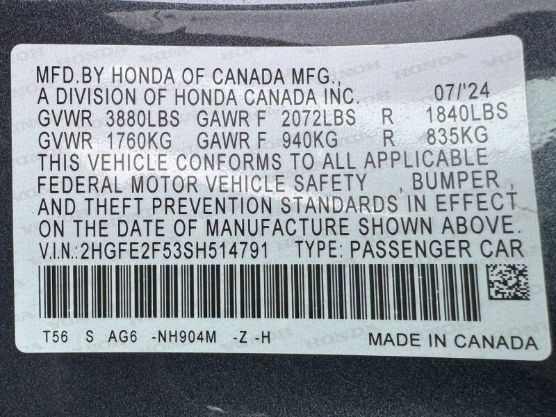 2025 Honda Civic Sport