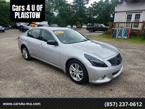 2011 Infiniti G37 Sedan for sale at Cars 4 U OF PLAISTOW in Plaistow NH