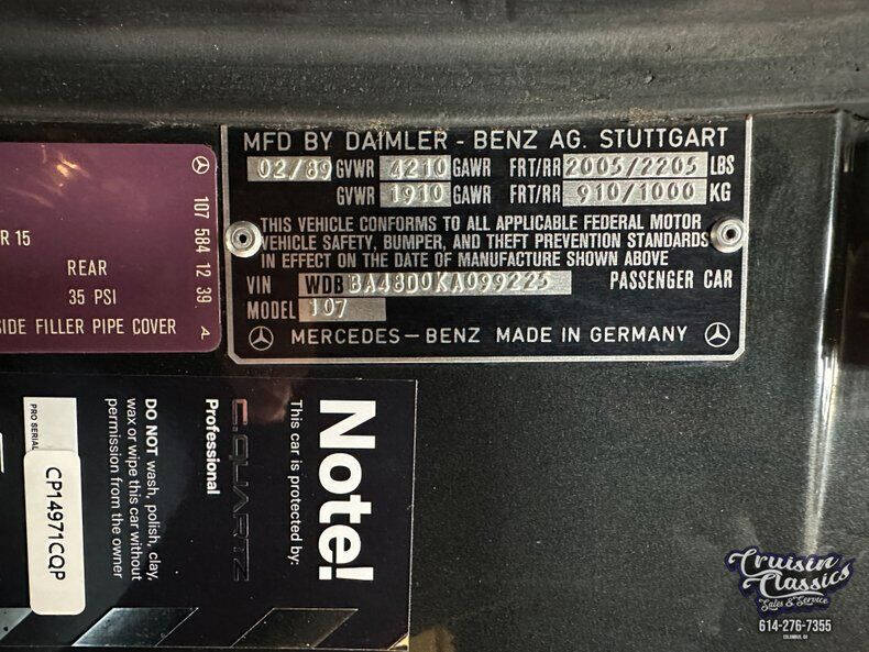 1989 Mercedes-Benz 560-Class 560 SL