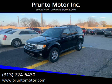 2012 Ford Escape for sale at Prunto Motor Inc. in Dearborn MI