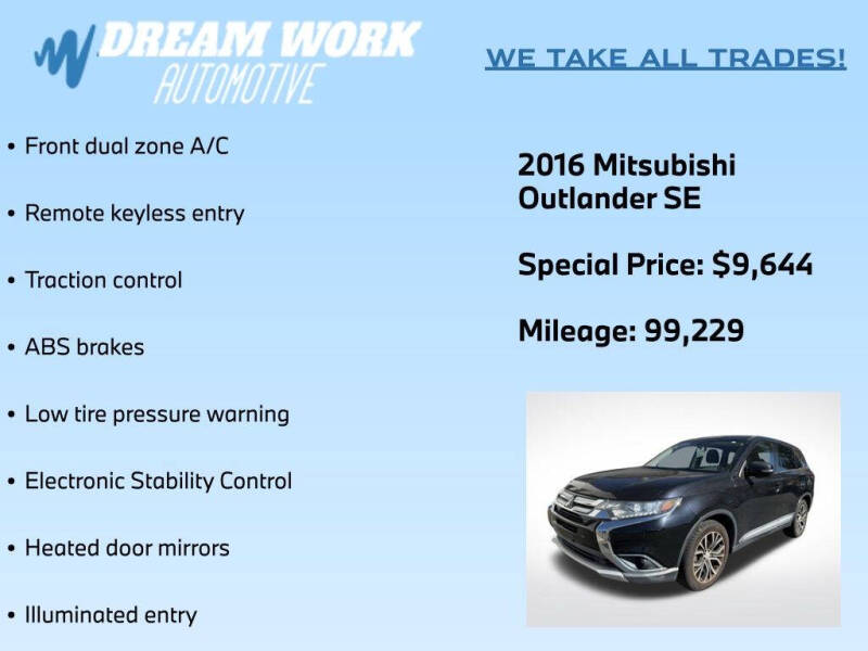 2016 Mitsubishi Outlander SE