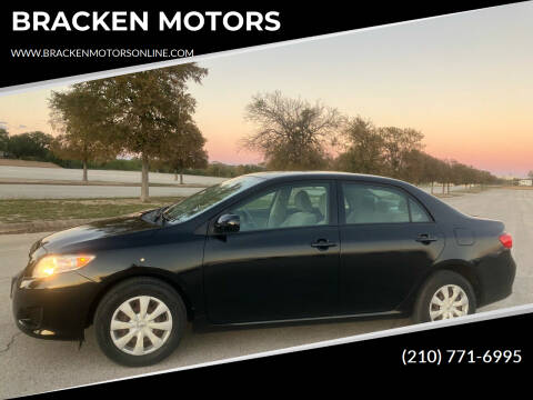 2009 Toyota Corolla for sale at BRACKEN MOTORS in San Antonio TX