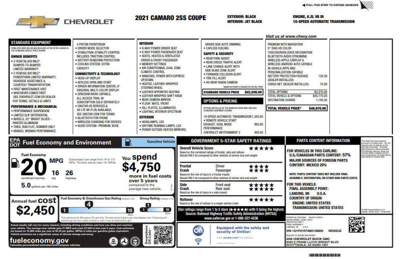 2021 Chevrolet Camaro SS