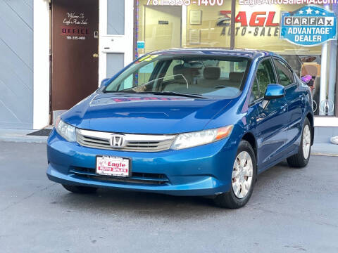 2012 Honda Civic for sale at Eagle Auto Sale LLC in Holbrook MA