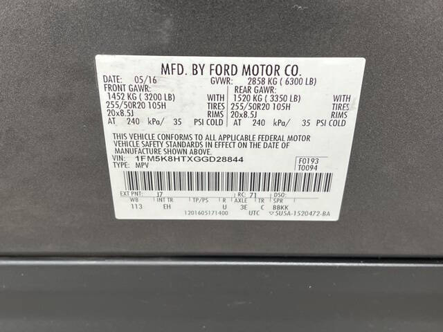 2016 Ford Explorer Platinum