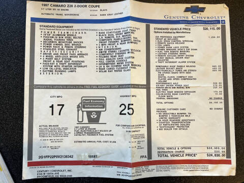 1997 Chevrolet Camaro Z28 SS