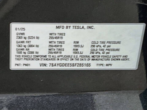 2025 Tesla Model Y Long Range