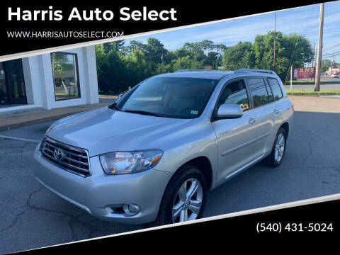 2009 Toyota Highlander for sale at Harris Auto Select in Winchester VA