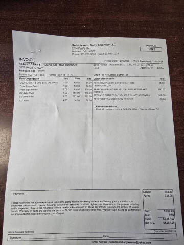 2011 Honda Odyssey EX-L w/DVD