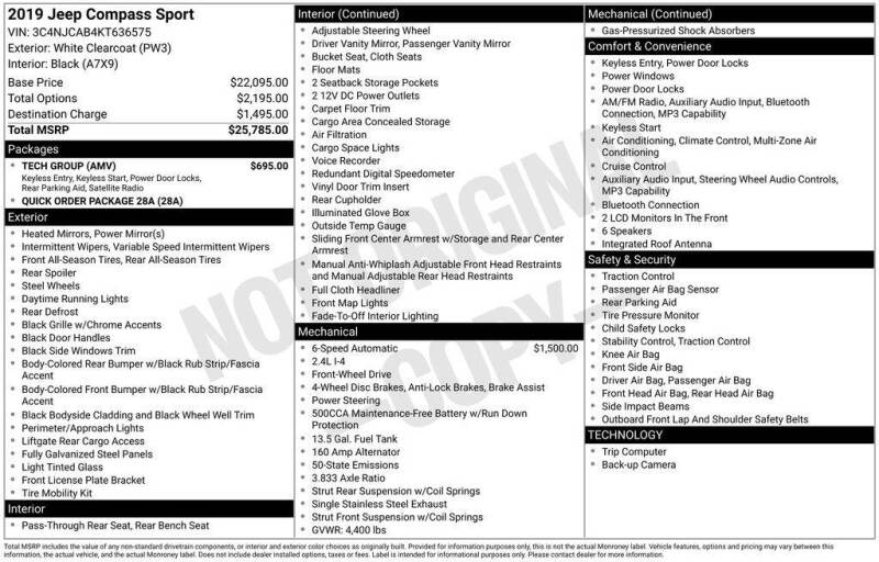 2019 Jeep Compass Sport
