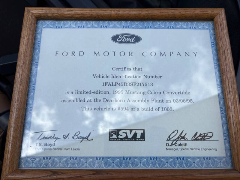 1995 Ford Mustang SVT Cobra