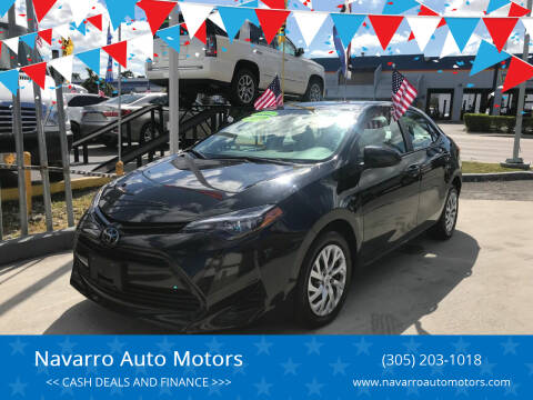 2018 Toyota Corolla for sale at Navarro Auto Motors in Hialeah FL