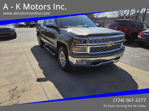 2014 Chevrolet Silverado 1500 for sale at A - K Motors Inc. in Vandergrift PA