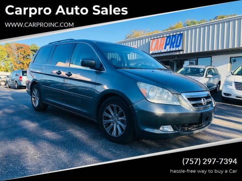 2007 Honda Odyssey for sale at Carpro Auto Sales in Chesapeake VA