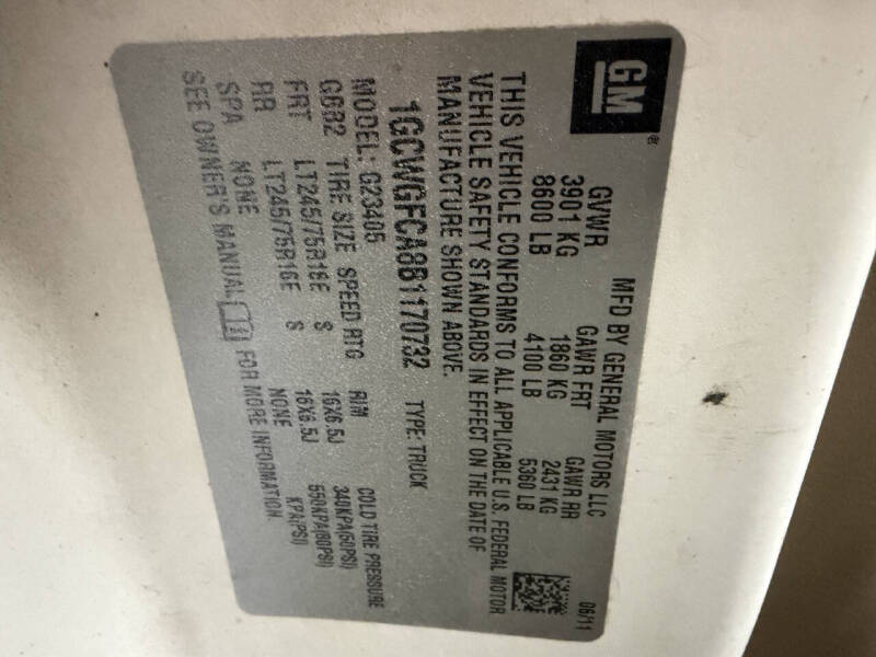 2011 Chevrolet Express 2500