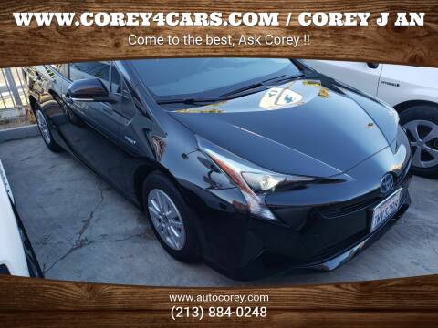 2017 Toyota Prius for sale at WWW.COREY4CARS.COM / COREY J AN in Los Angeles CA