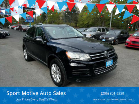 2013 Volkswagen Touareg for sale at Sport Motive Auto Sales in Seattle WA