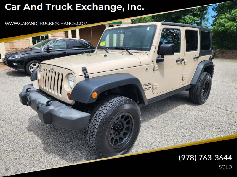 2016 Jeep Wrangler Unlimited for sale at Car and Truck Exchange, Inc. in Rowley MA