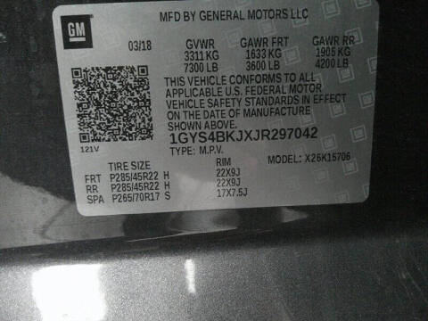 2018 Cadillac Escalade Luxury