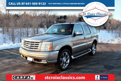 2003 Cadillac Escalade for sale at St. Croix Classics in Lakeland MN