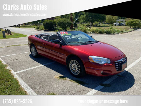 2005 Chrysler Sebring for sale at Clarks Auto Sales in Connersville IN
