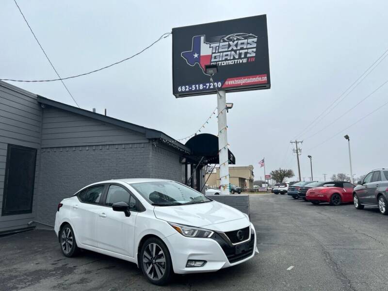 2020 Nissan Versa for sale at Texas Giants Automotive in Mansfield TX